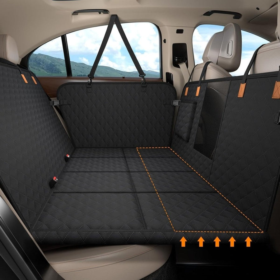 Dog Car Seat Extender Hard Bottom Waterproof Hammock 300lb Load - Kwikley