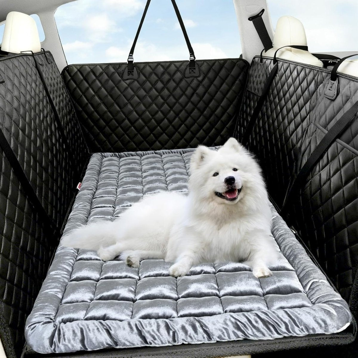 Dog Car Seat Mattress Bed Rear Seat Protector Non Slip Washable 137cm - Kwikley