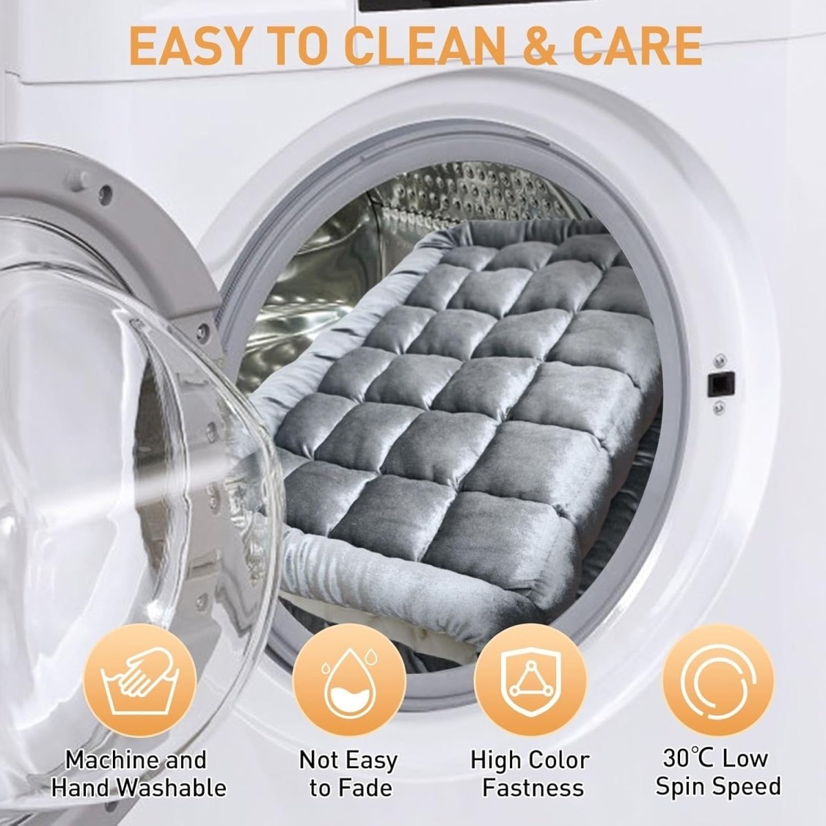 Dog Car Seat Mattress Bed Rear Seat Protector Non Slip Washable 137cm - Kwikley