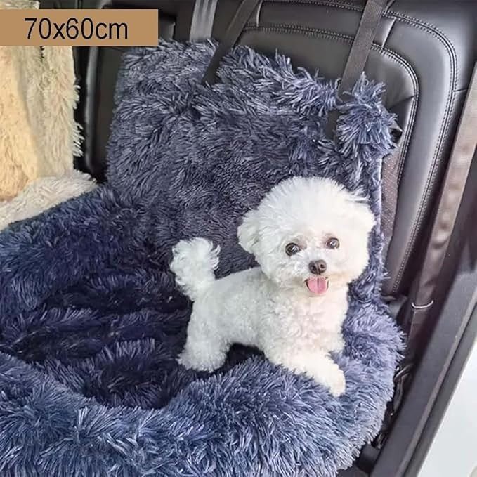 Dog Car Seat Plush Booster Bed Travel Seat Washable Non Slip 20kg - Kwikley
