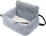 Dog Car Seat Small Dogs Cats Plush Booster Bed Safety Leash Travel - Kwikley