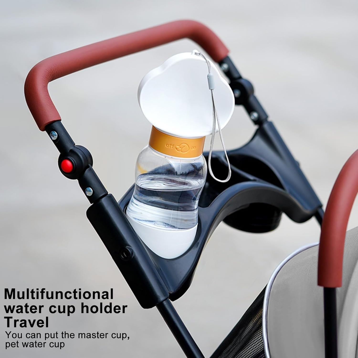 Dog Pet Stroller 4 Wheel Foldable Travel Pushchair for Small Medium Pets - Kwikley