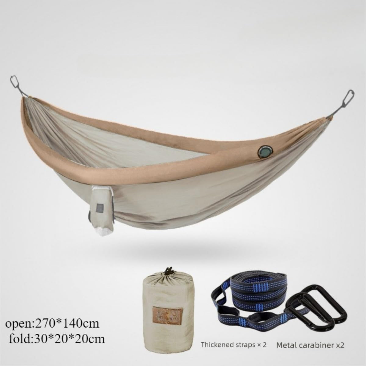 Double Inflatable Hammock Outdoor Swing – Anti - Tilt, 400lbs Capacity, Off - white - Kwikley