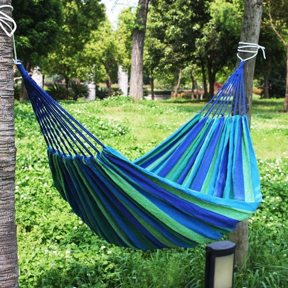 Double Outdoor Camping Hammock 2 Person Portable Canvas Soft Swing - Kwikley