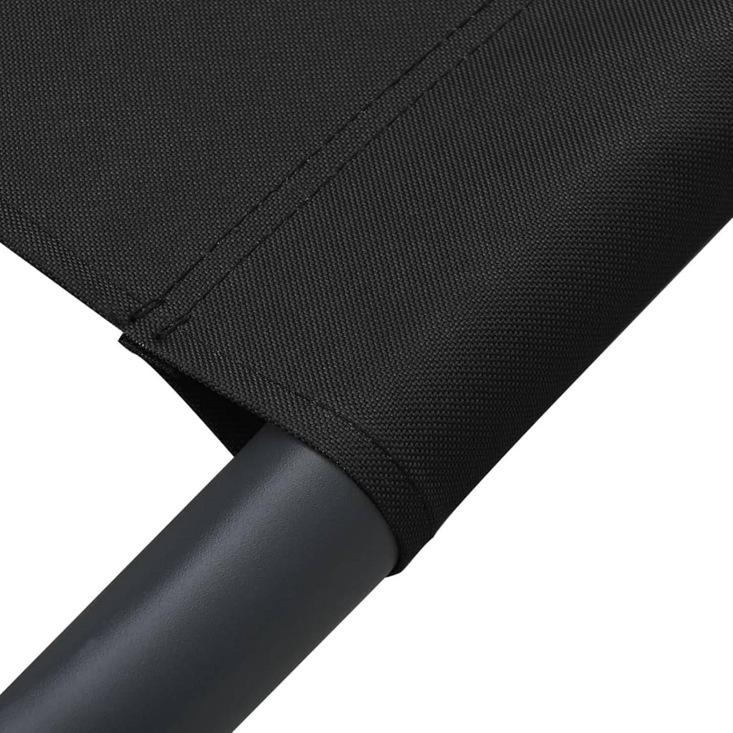 Double Outdoor Sun Lounger with Canopy - Weatherproof Patio Daybed Black - Kwikley