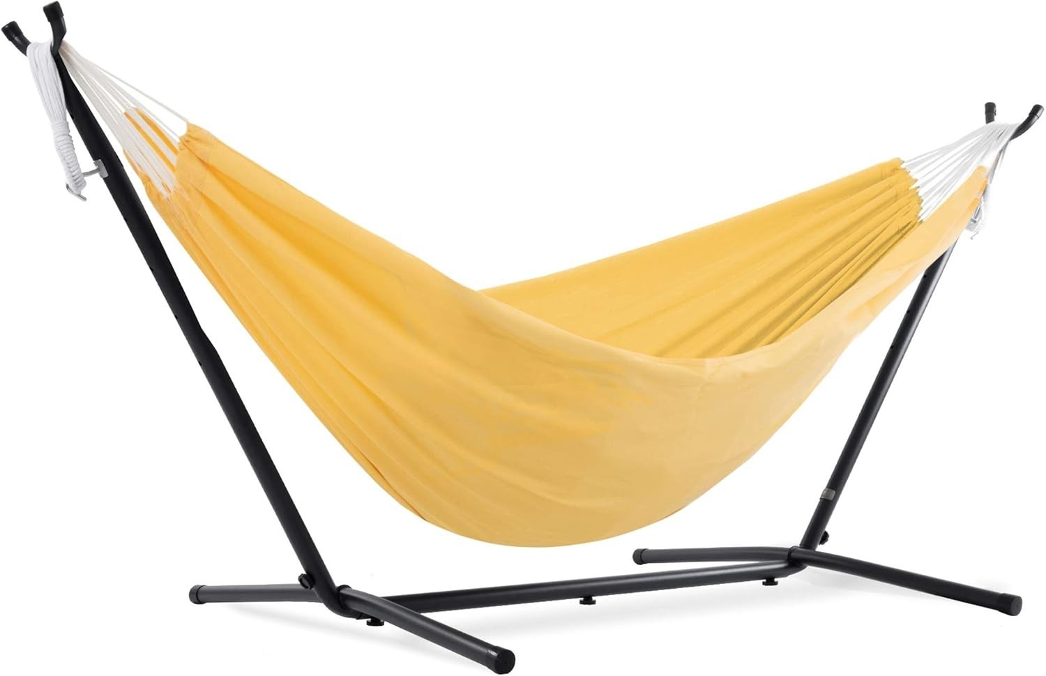 Double Polyester Hammock with Stand – 2 Person 280cm Frame, Weatherproof - Kwikley