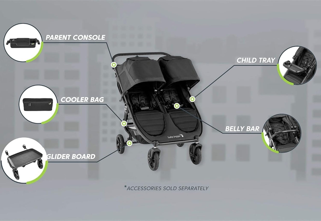 Double Pushchair Rain Cover Weather Shield Wind Snow Protection - Kwikley