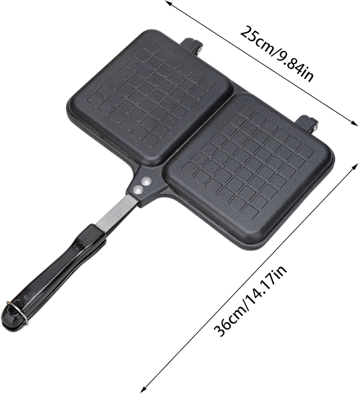 Double Sandwich Maker Non - Stick Cheese Grill Lightweight Portable Pan - Kwikley