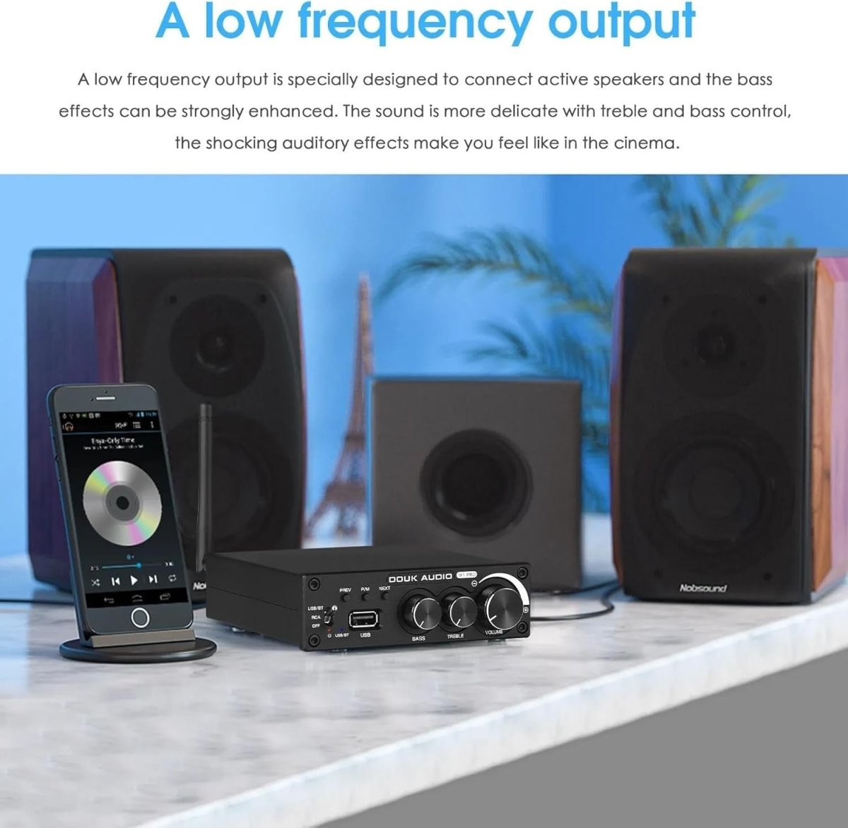 Douk Audio M1 PRO 320W Bluetooth 2.0 Hi - Fi Amplifier USB Player Amp - Kwikley