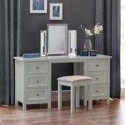Dove Grey 6 - Drawer Chest of Drawers Dresser Solid Pine Wood Lacquer Finish - Kwikley