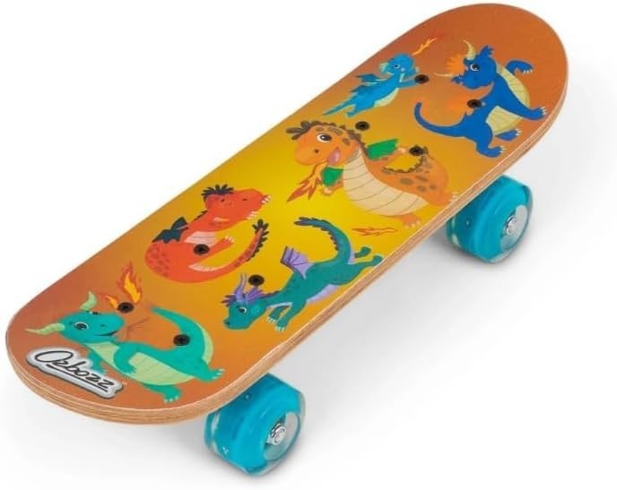 Dragon Skateboard 17 Inch Kids LED Flashing Wheels Beginner Board - Kwikley