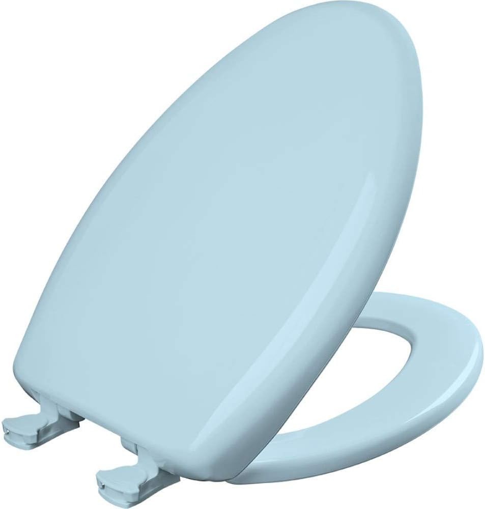 Dresden Blue Elongated Toilet Seat Soft Close Easy Clean Durable - Kwikley