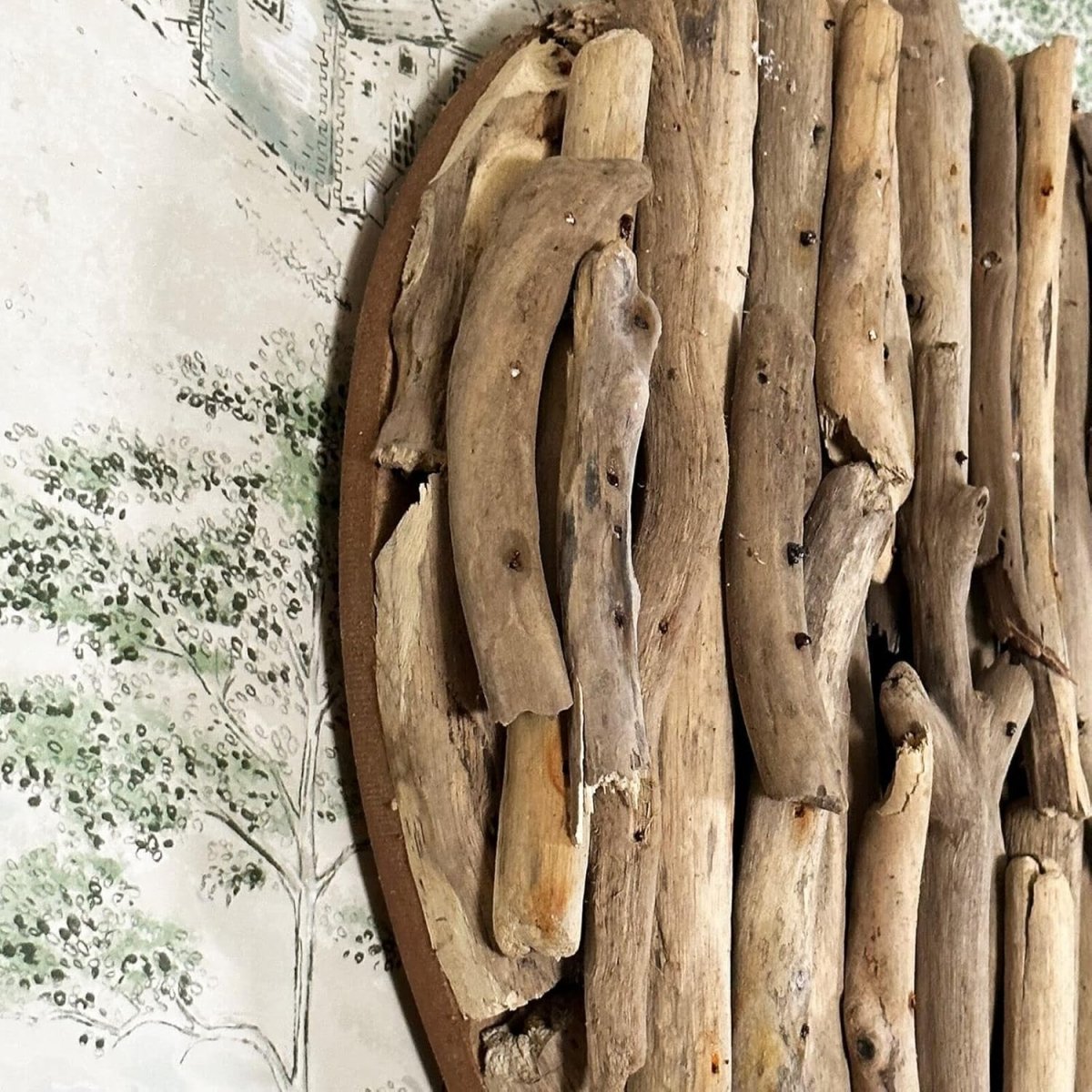 Driftwood Heart Wall Art 50cm Rustic Natural Wood Decor - Kwikley