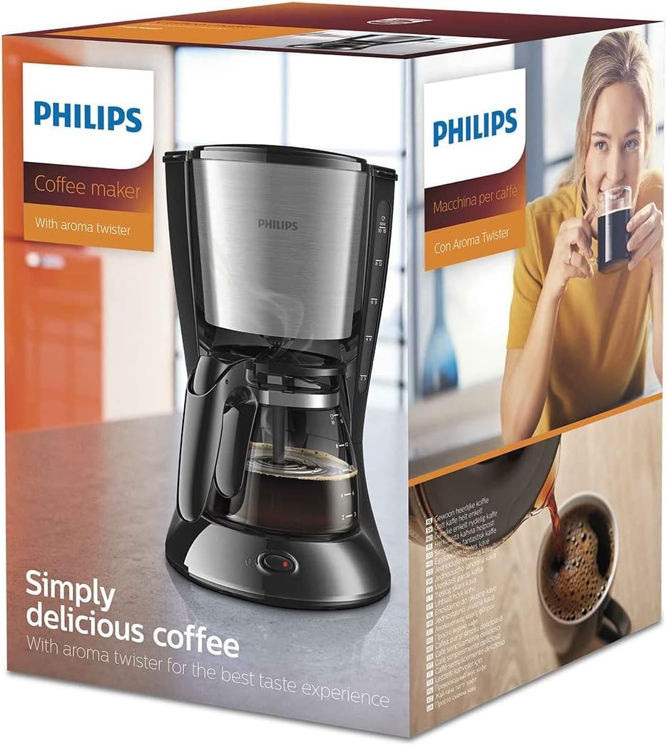 Drip Coffee Maker | 1.2L Capacity | 15 Cup Glass Jug | 1000W | Stainless Steel - Kwikley