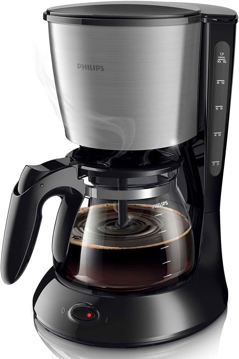 Drip Coffee Maker | 1.2L Capacity | 15 Cup Glass Jug | 1000W | Stainless Steel - Kwikley