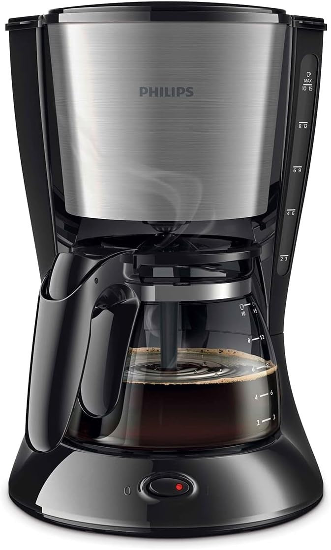 Drip Coffee Maker | 1.2L Capacity | 15 Cup Glass Jug | 1000W | Stainless Steel - Kwikley