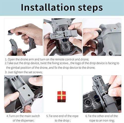 Drone Airdrop System for Air 3 with 1/4 Screw Payload Release Device - Kwikley