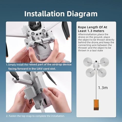 Drone Airdrop System for Mini 3 Pro Mini 3 Payload Release 100g Load Fast Charge - Kwikley