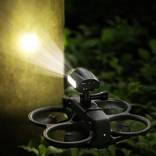 Drone Searchlight & Strobe Light with Mount for DJI Avata 2 + Camera Adapter - Kwikley
