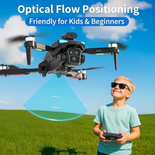 Drone with 1080P Camera Adults Beginners, LCD Screen, Obstacle Avoidance - Kwikley