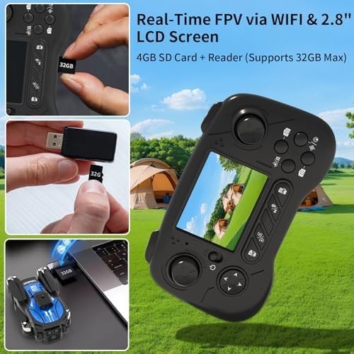 Drone with 1080P Camera Adults Beginners, LCD Screen, Obstacle Avoidance - Kwikley