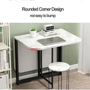 Drop Leaf Expandable Folding Dining Table Space Saving Multi Use Design - Kwikley