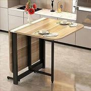 Drop Leaf Expandable Folding Dining Table Space Saving Multi - Use Table - Kwikley