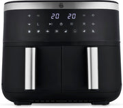 Dual Basket Air Fryer 7.6L 2850W Smart Finish Match Cook 8 Presets - Kwikley