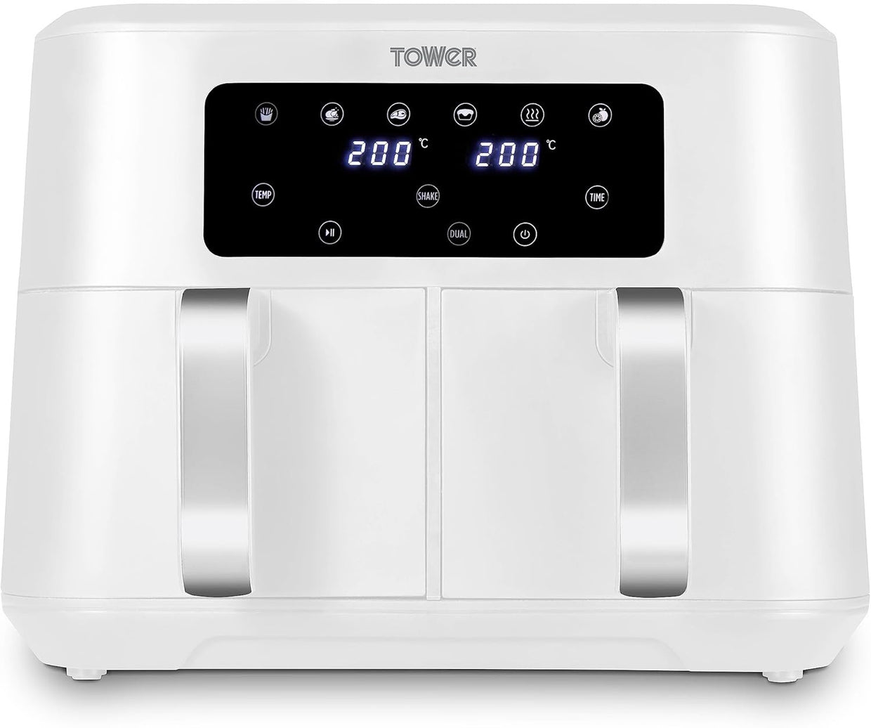 Dual Basket Air Fryer 8.5L | Sync Finish Vortx Fast Healthy Cooking White - Kwikley