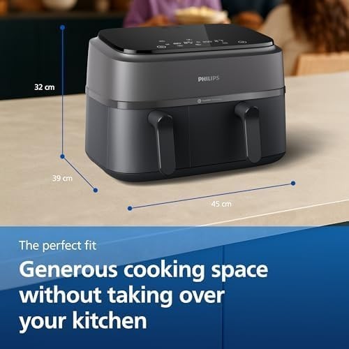 Dual Basket Air Fryer 9L | 2 Drawers Digital Touch 13 Presets Rapid Healthy - Kwikley