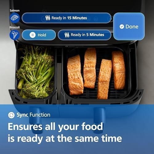 Dual Basket Air Fryer 9L | 2 Drawers Digital Touch 13 Presets Rapid Healthy - Kwikley
