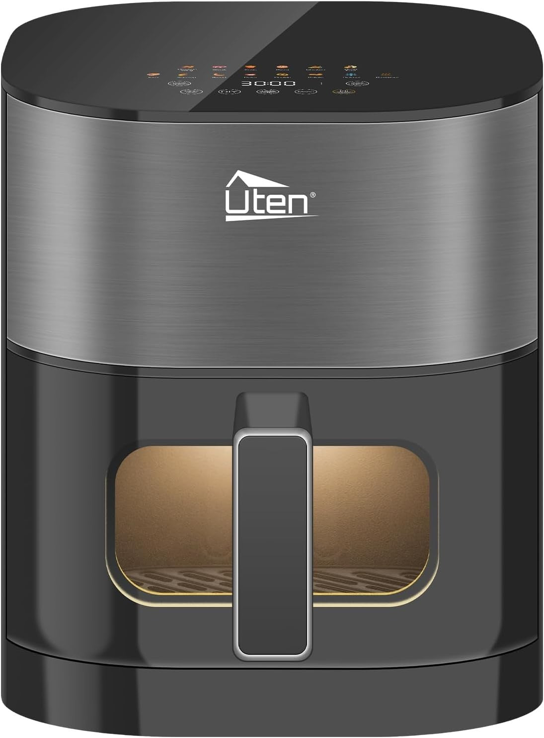 Dual Blaze Air Fryer 5.5L Grey Visual Window 14 Presets Color Screen Fast - Kwikley