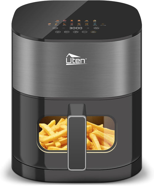 Dual Blaze Air Fryer 5.5L Grey Visual Window 14 Presets Color Screen Fast - Kwikley