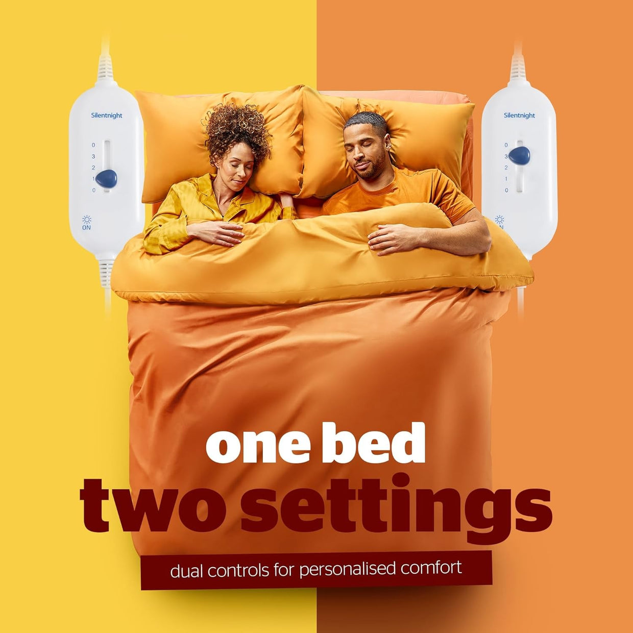Dual Control Electric Heated Underblanket Double Bed 3 Heat Settings 150x137cm - Kwikley