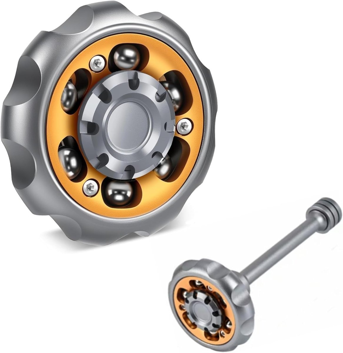 Dual Function Stainless Steel Fidget Slider Crisp Click Stress Relief EDC - Kwikley