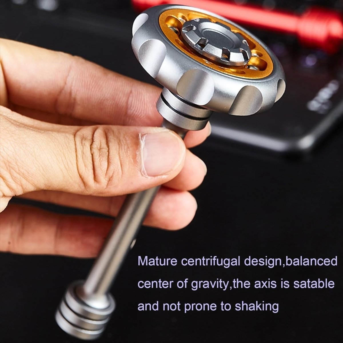 Dual Function Stainless Steel Fidget Slider Crisp Click Stress Relief EDC - Kwikley