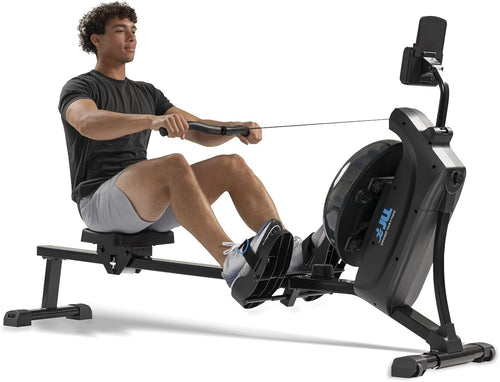 Dual - Mode Water Magnetic Rowing Machine 16 - Level Resistance Bluetooth LCD 150KG - Kwikley