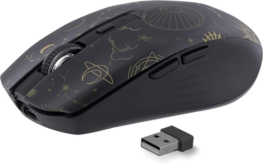 Dual Mode Wireless Mouse 1600 DPI Rechargeable 6 Buttons - Kwikley