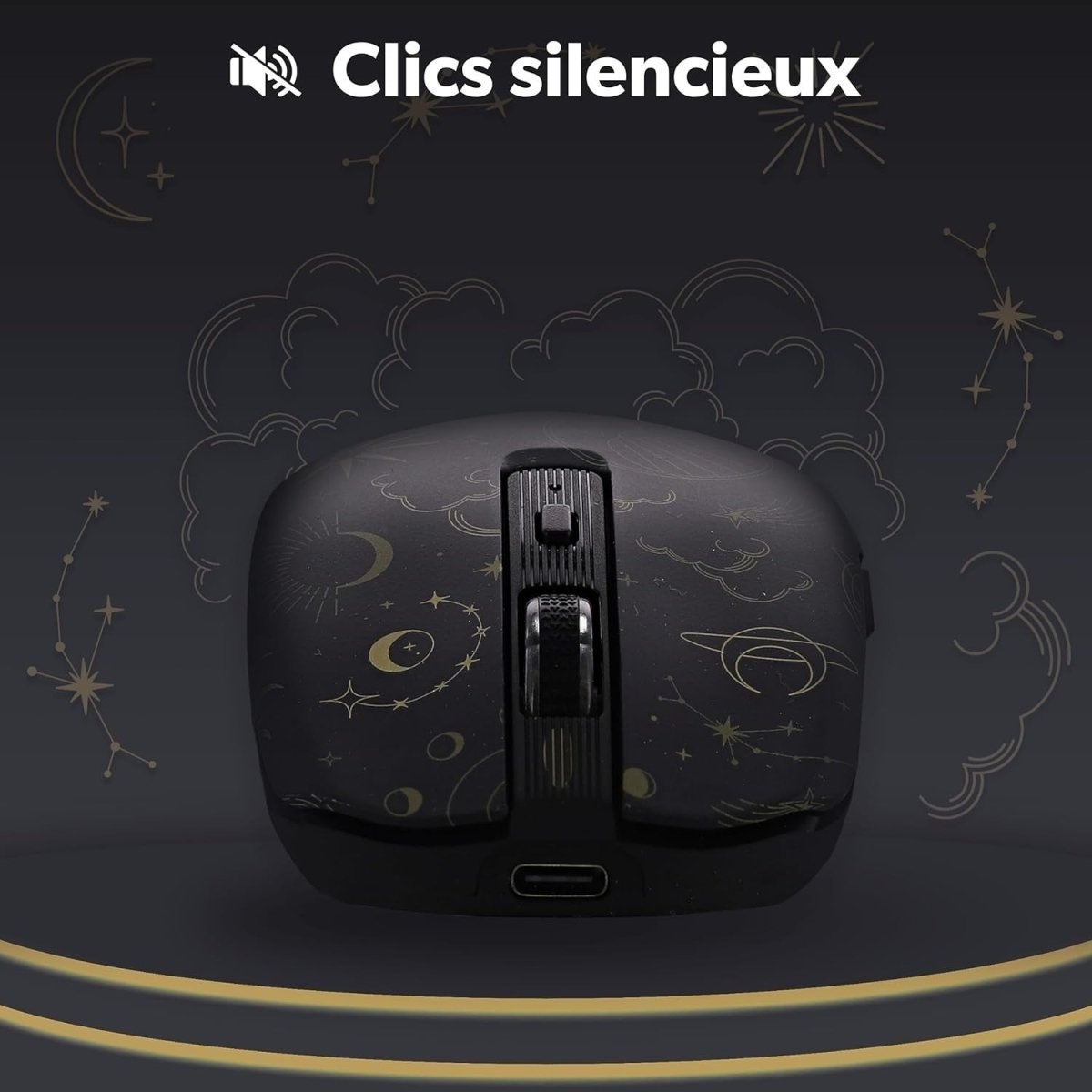 Dual Mode Wireless Mouse 1600 DPI Rechargeable 6 Buttons - Kwikley