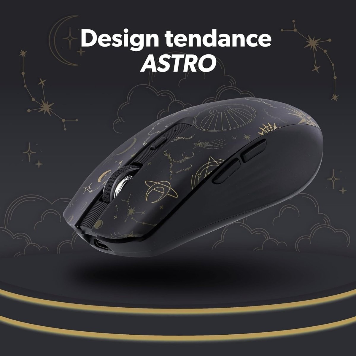 Dual Mode Wireless Mouse 1600 DPI Rechargeable 6 Buttons - Kwikley