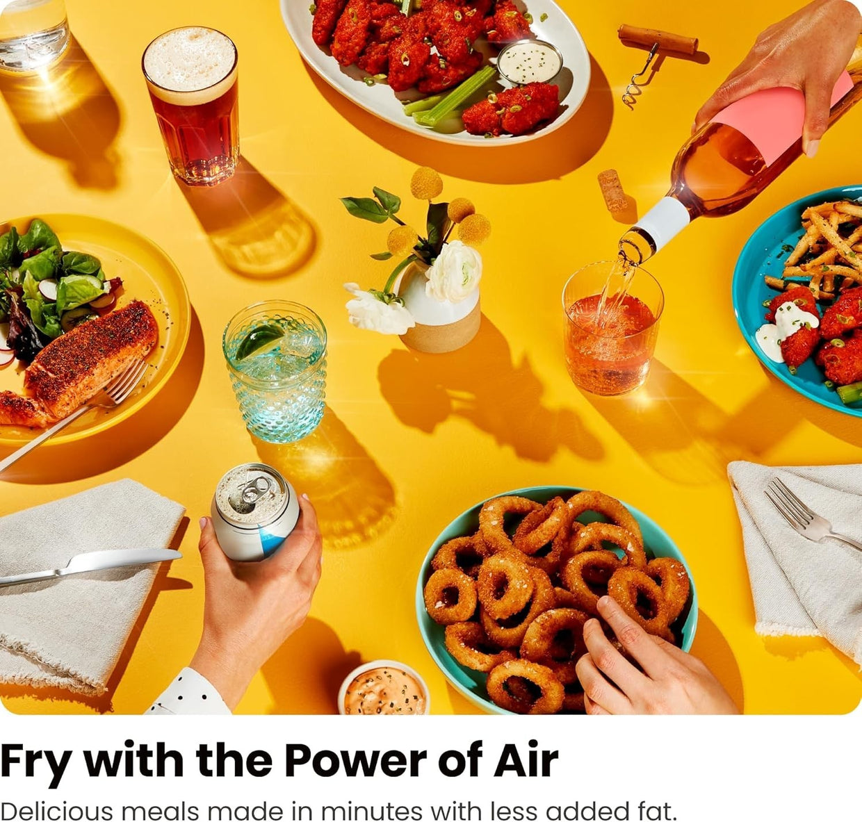 Dual Zone 5.6L Air Fryer | Sync Finish | 2 Viewing Windows | Healthy Low - Oil - Kwikley