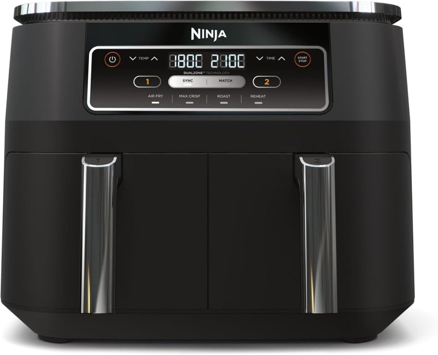Dual Zone Air Fryer 7.6L No Oil Digital 4 - in - 1 Family Size - Kwikley