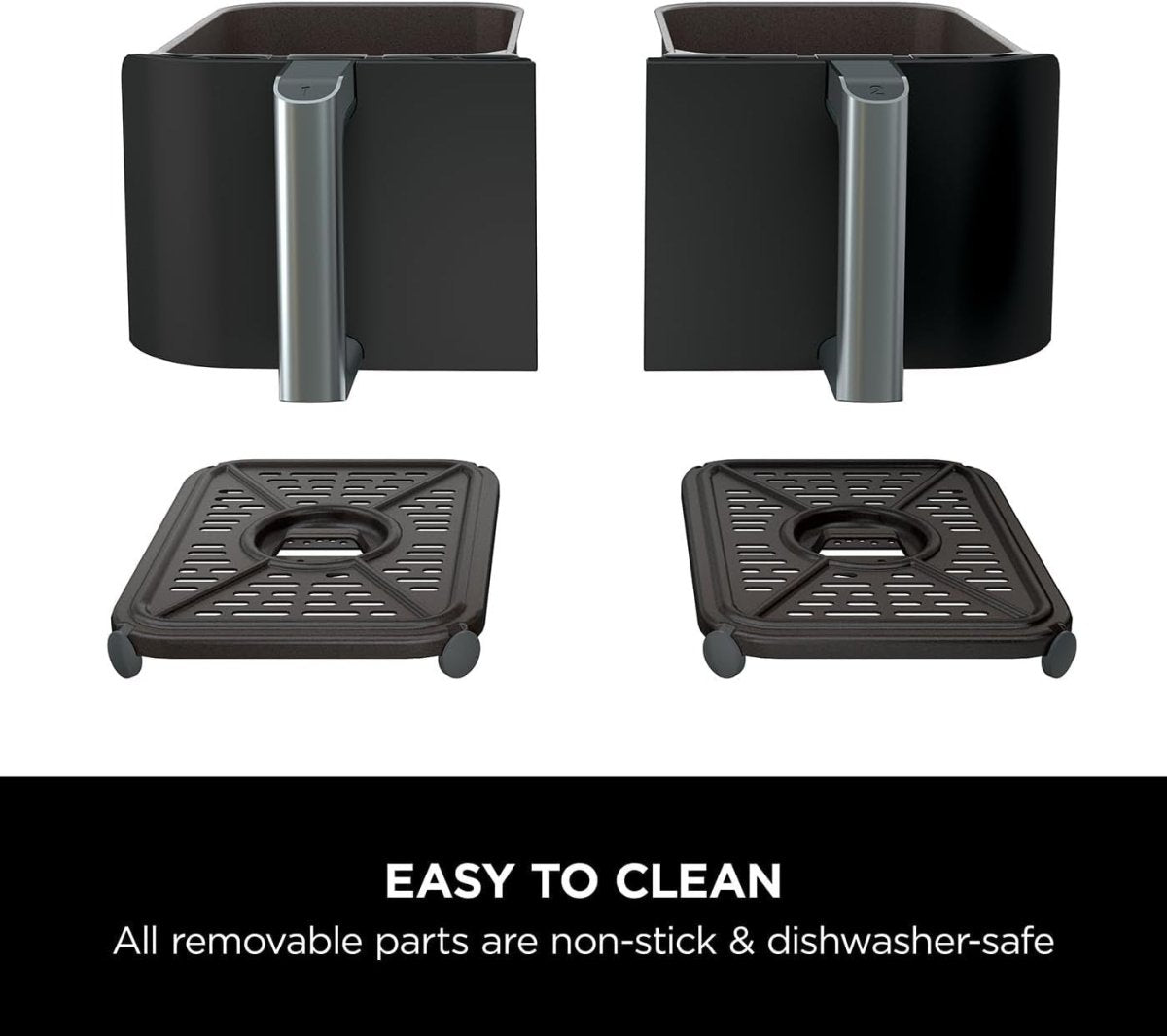 Dual Zone Air Fryer 7.6L No Oil Digital 6 - in - 1 Large Capacity - Kwikley