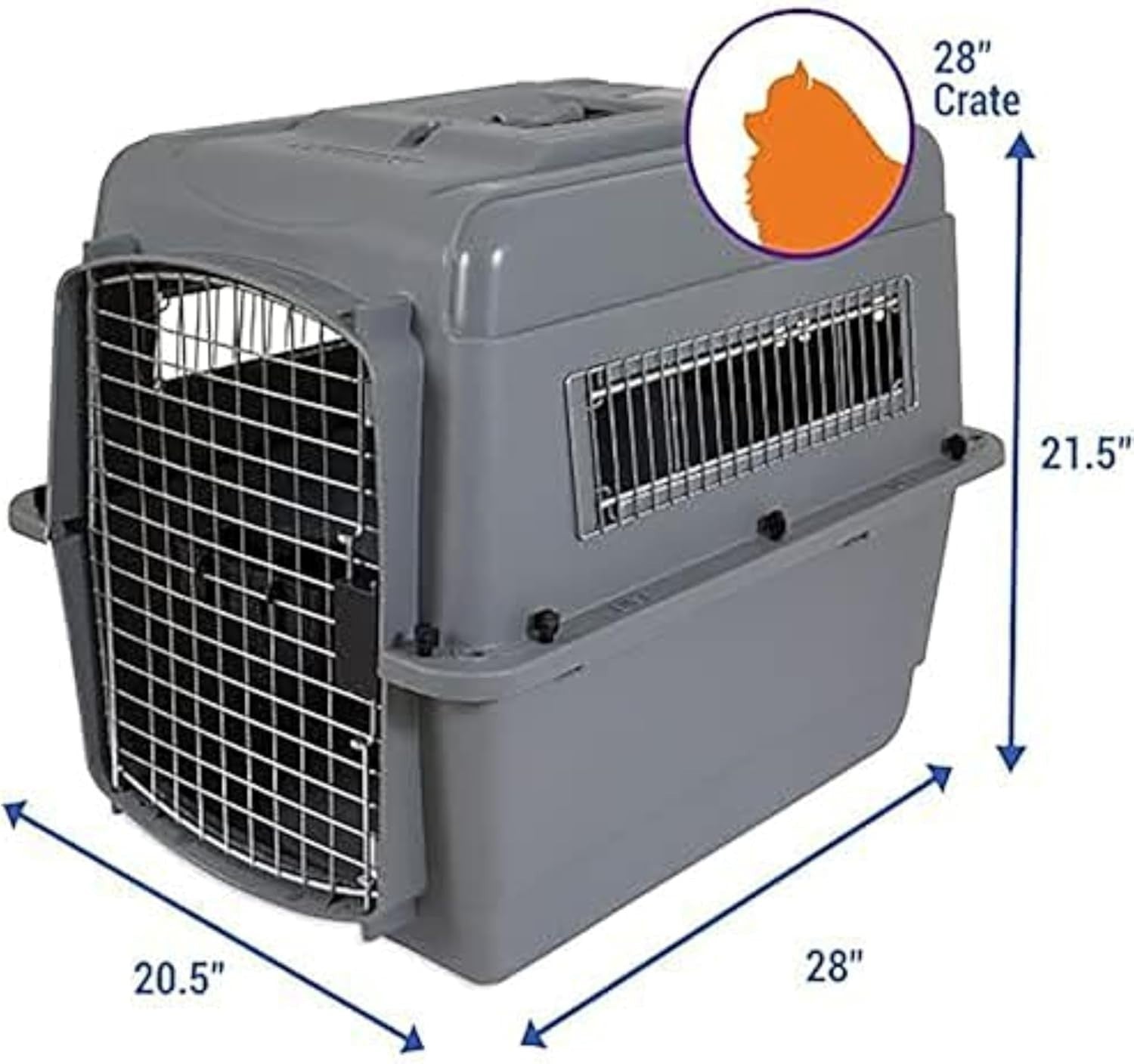 Durable Airline - Approved Pet Carrier with Built - In Door & Travel Kit 91x52x54cm - Kwikley