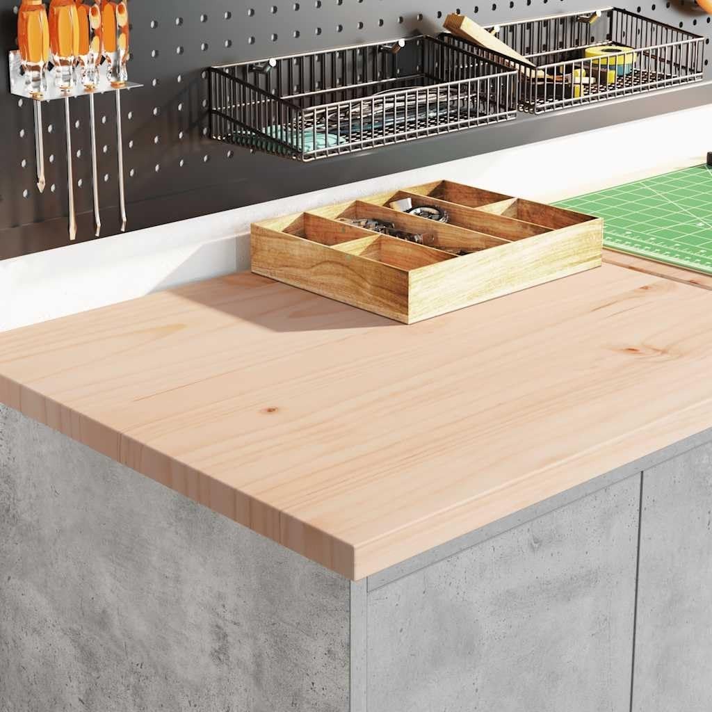 Durable Garage Storage Cabinet 60x51x85 cm - Concrete Grey, Pinewood Worktop - Kwikley