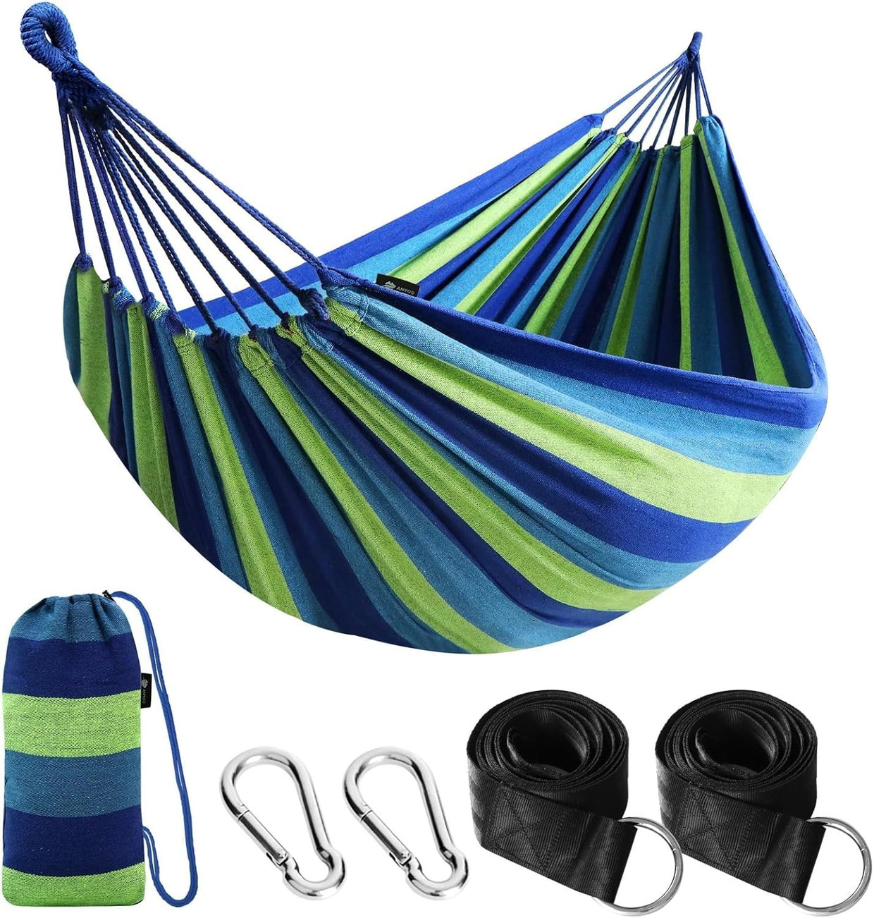 Durable Outdoor Camping Hammock with Tree Straps & Travel Bag, 200kg Load - Kwikley