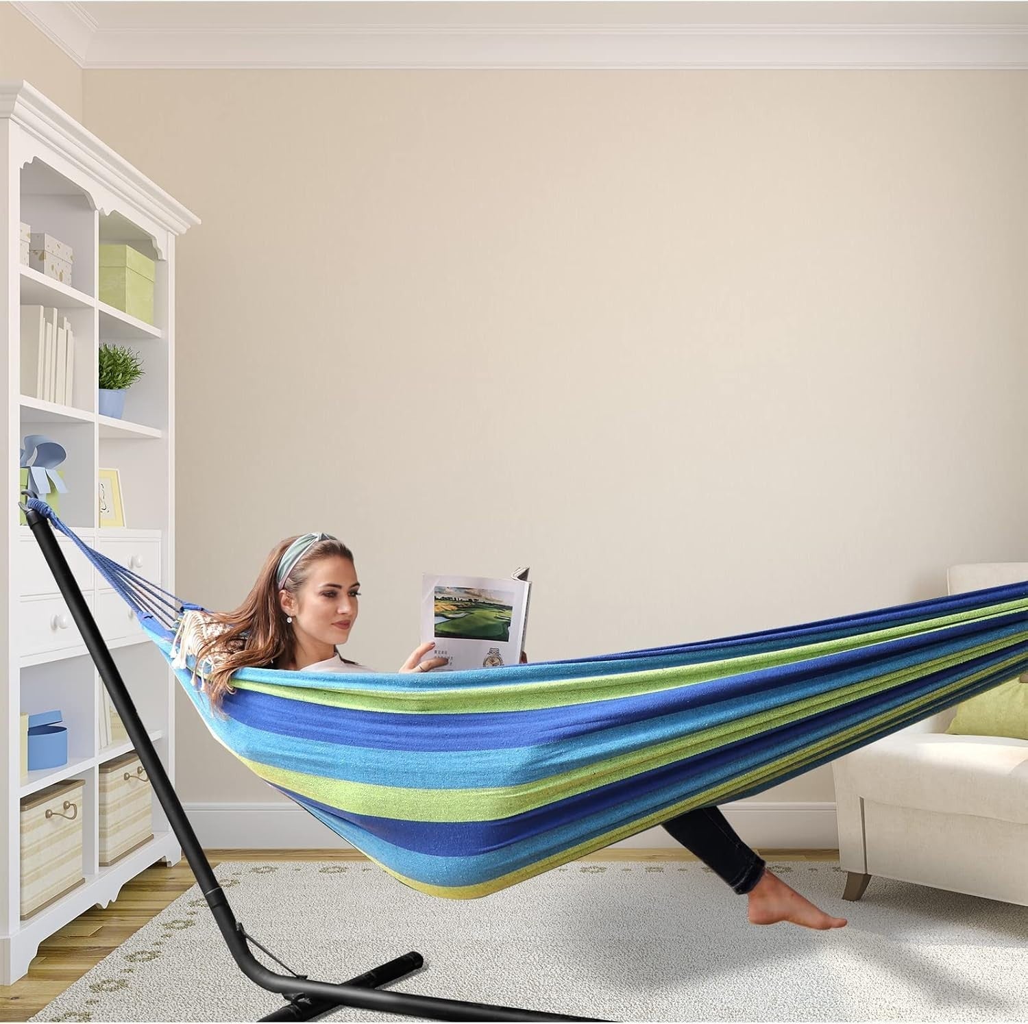 Durable Outdoor Camping Hammock with Tree Straps & Travel Bag, 200kg Load - Kwikley