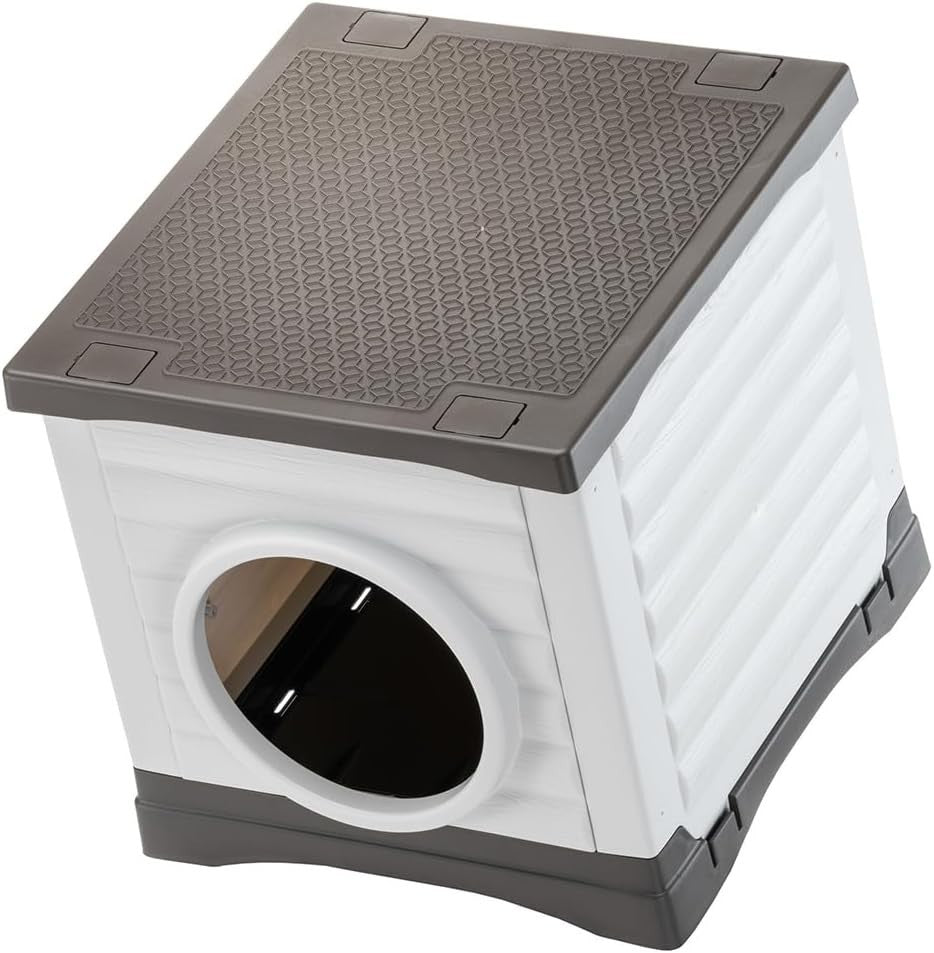 Durable Outdoor Pet Kennel with Drainage & UV - Resistant Plastic – Small Dog & Ca - Kwikley