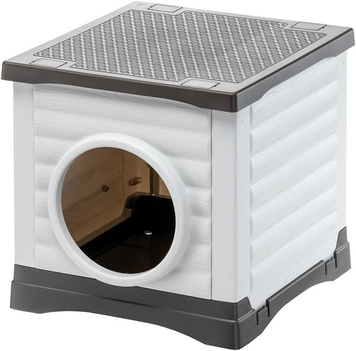 Durable Outdoor Pet Kennel with Drainage & UV - Resistant Plastic – Small Dog & Ca - Kwikley
