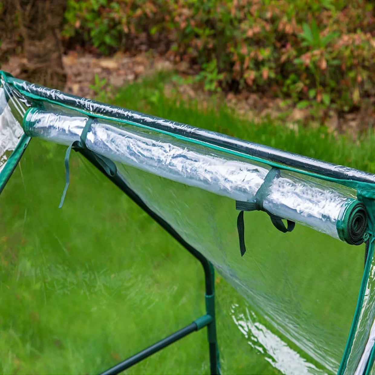 Durable PE Polytunnel Greenhouse Cover Roll - Up Door UV Protection 180x90x90cm - Kwikley